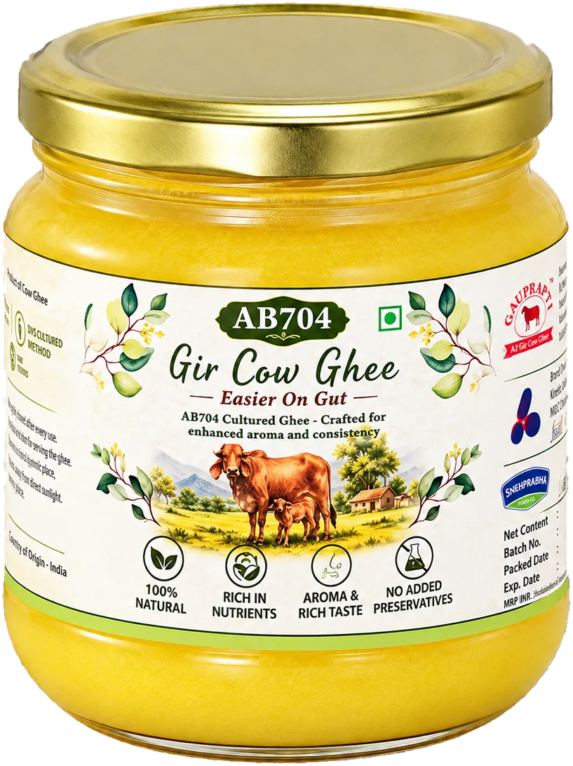AB704 Cultured A2 Gir Cow Ghee, 250 ml jar